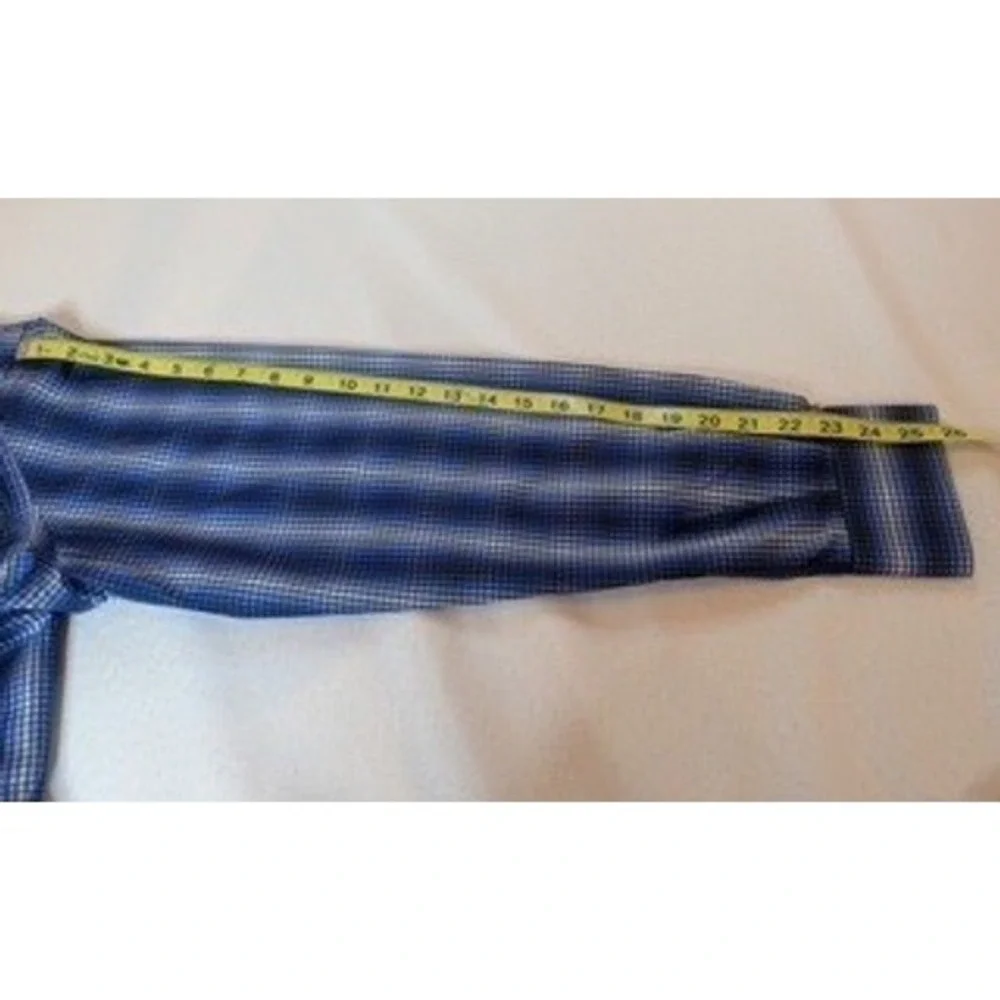 Hammer Made‎ Men's Blue square Patterned Long Sleeve Dress Shirt Size 42 16.5